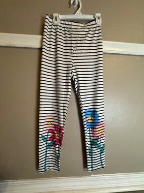 Striped Flower Leggings